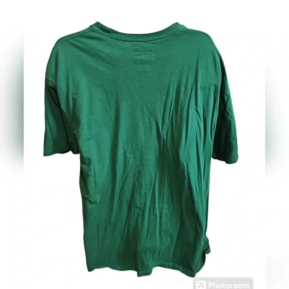 Adidas Men 2XL Shirt Green Cotton Graphic George Mason Patriots Iconic Statement - Picture 4 of 7
